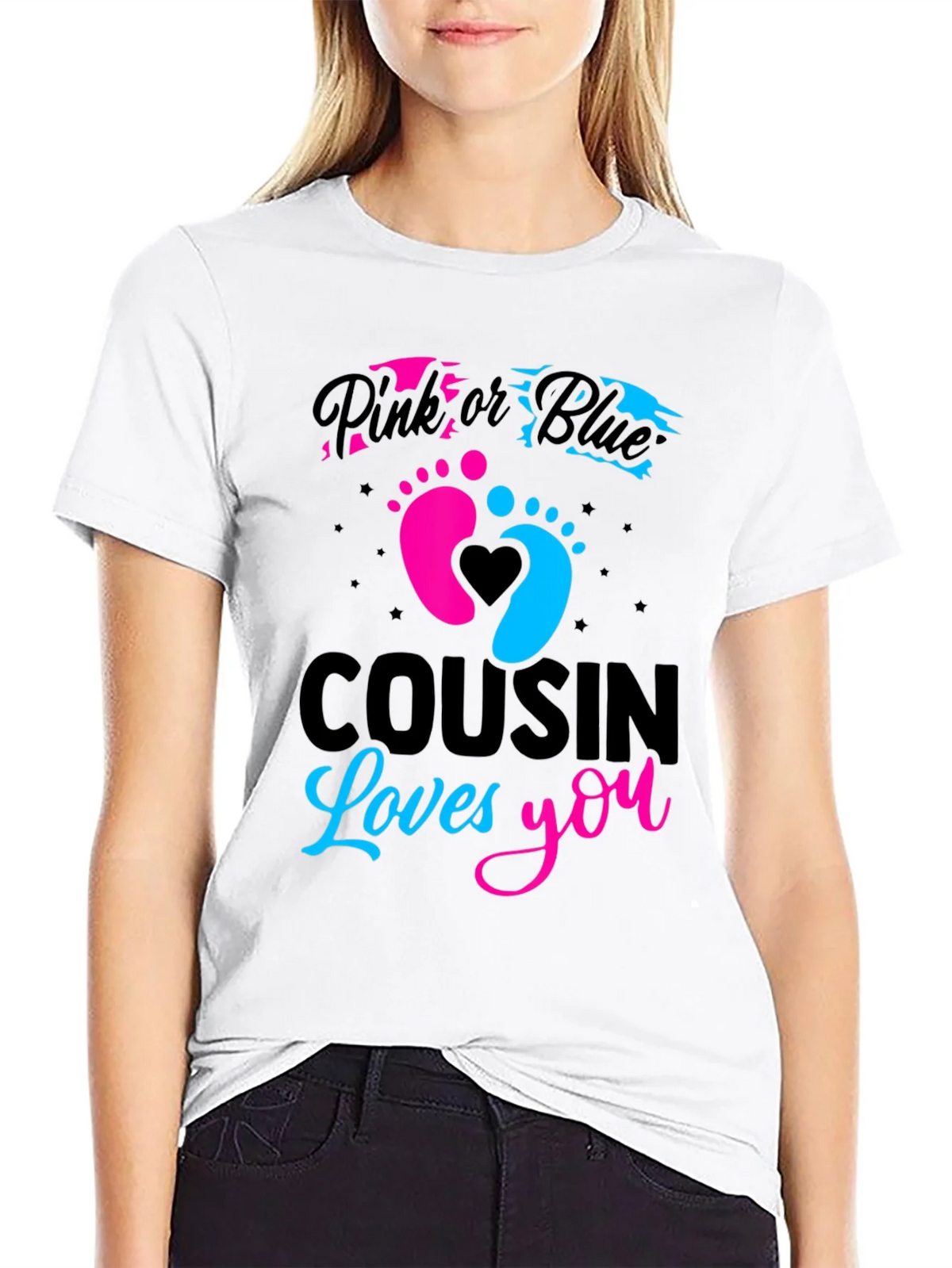 Pink or Blue Cousin Loves You T-Shirt product image 8