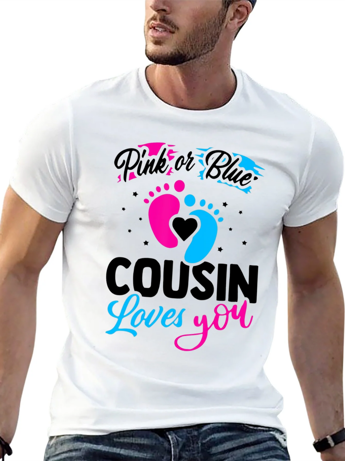 Pink or Blue Cousin Loves You T-Shirt product image 12