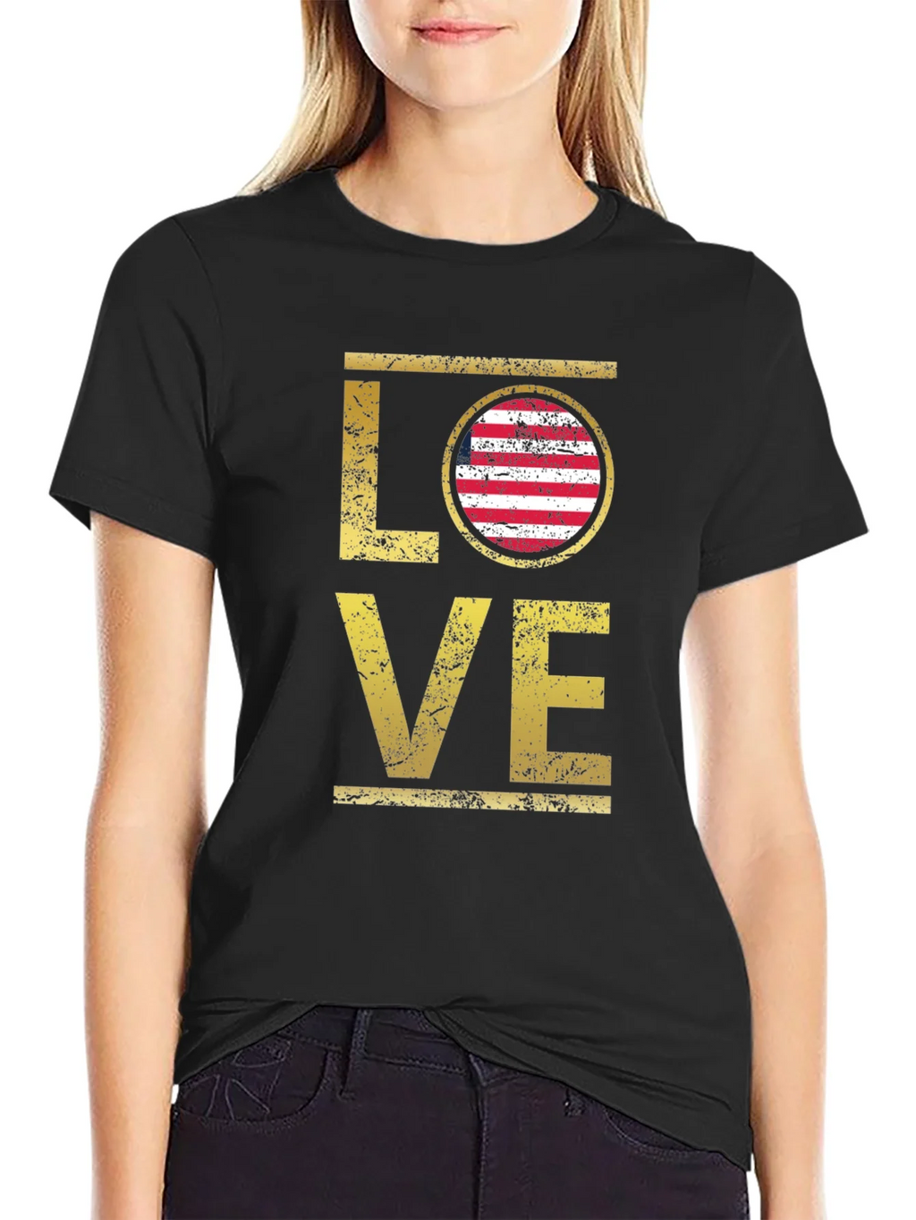 Love USA Flag Graphic T-Shirt - Patriotic Style product image 2