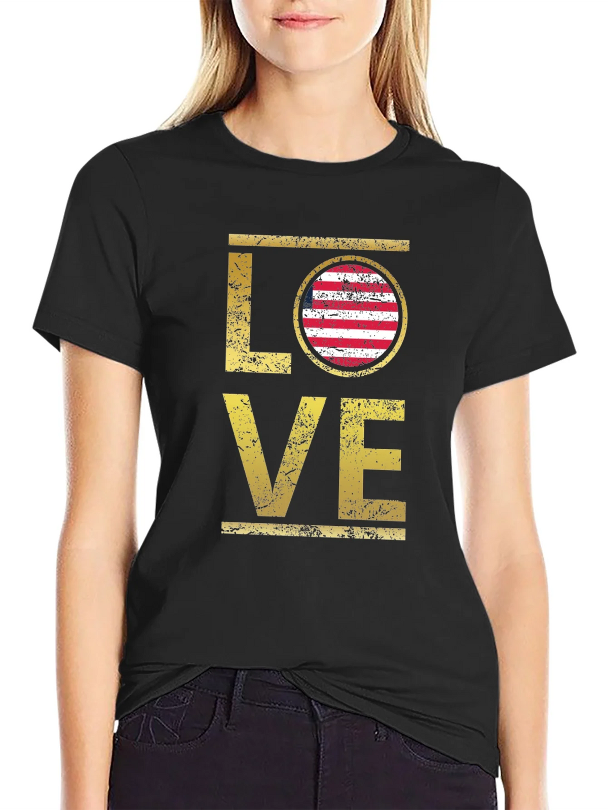 Love USA Flag Graphic T-Shirt - Patriotic Style product image 2