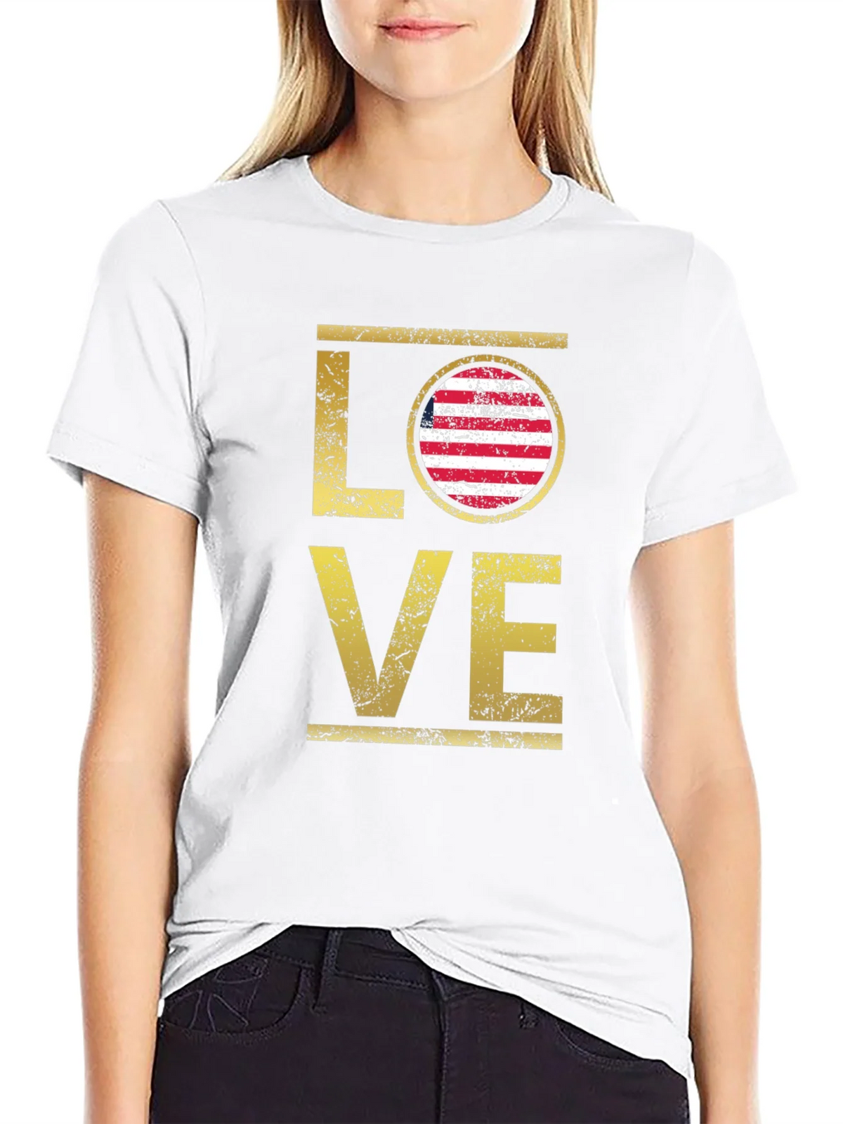 Love USA Flag Graphic T-Shirt - Patriotic Style product image 8