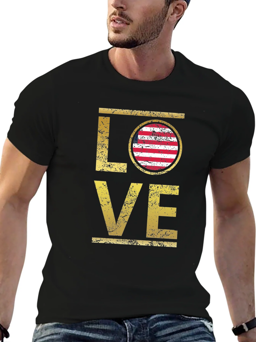 Love USA Flag Graphic T-Shirt - Patriotic Style product image 6