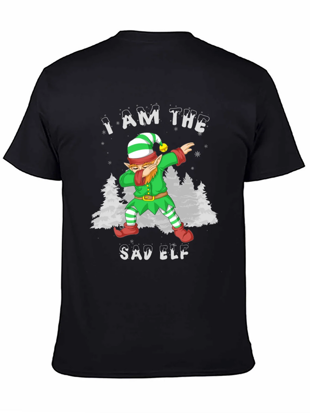 Sad Elf Dabbing Christmas T-Shirt product image 4
