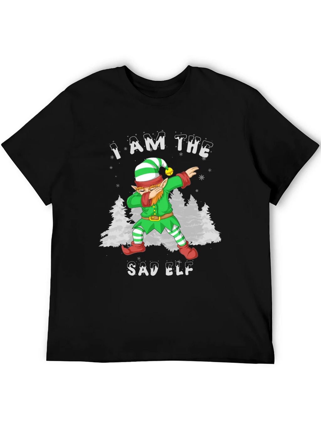 Sad Elf Dabbing Christmas T-Shirt product image 5