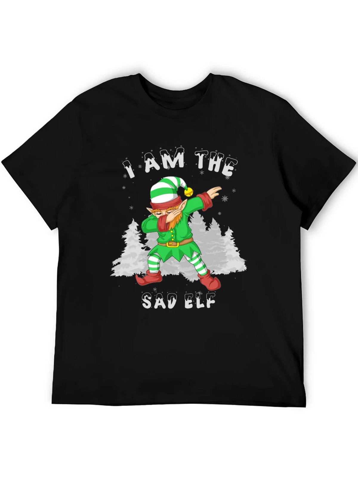 Sad Elf Dabbing Christmas T-Shirt product image 5