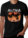 Aloha Sunset T-Shirt | Surfer Silhouette Tee product image 1