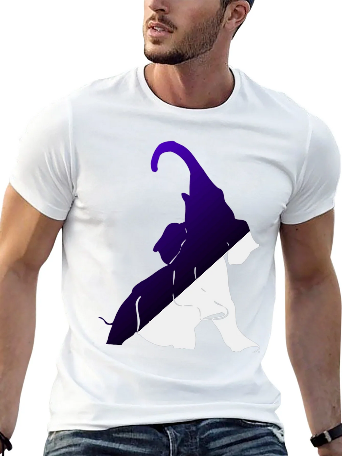 Two-Tone Elephant Graphic Tee - Stylish Casual Wear product image 5