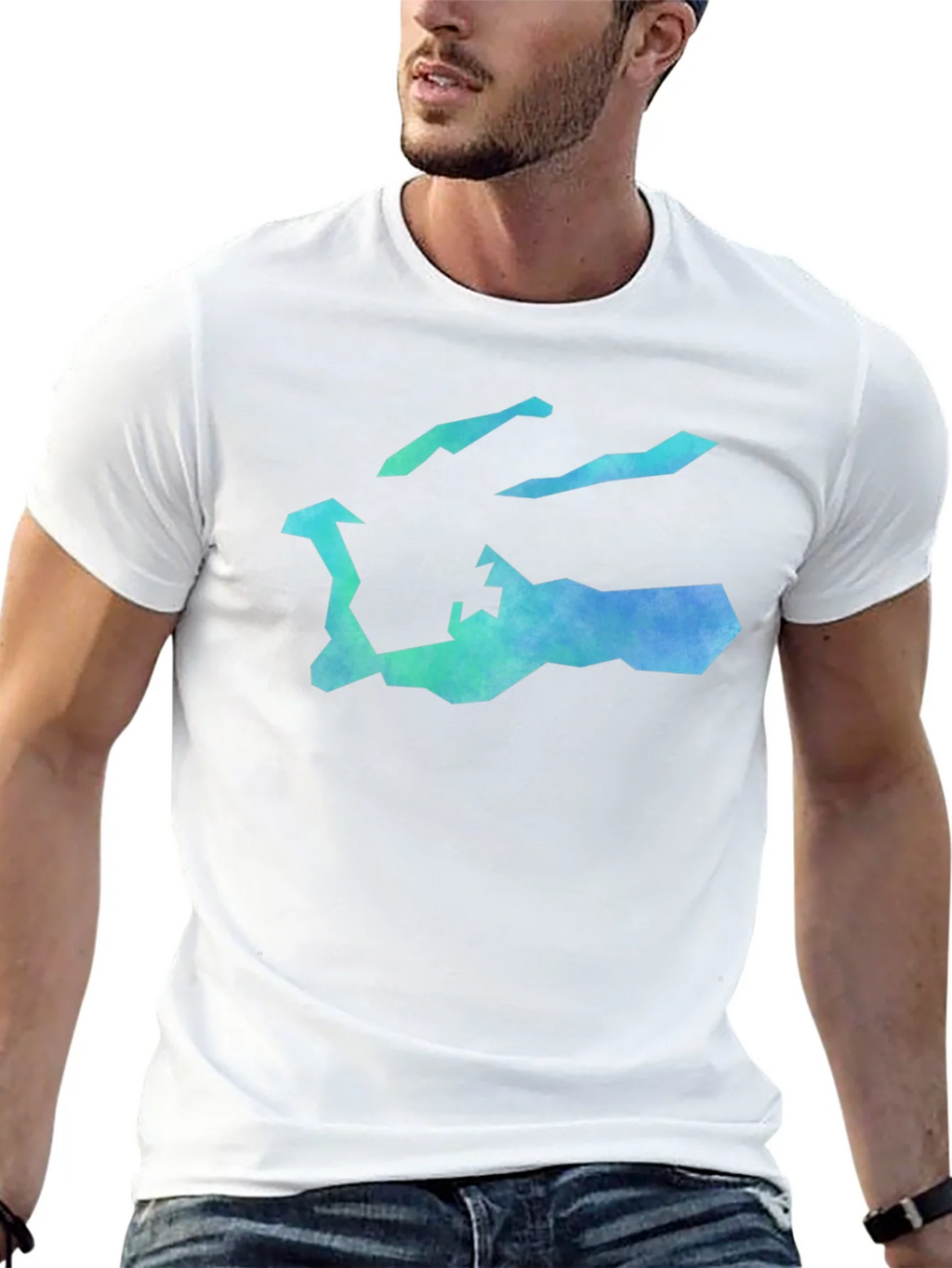 Abstract Watercolor Graphic Tee - Mens Black T-Shirt product image 2