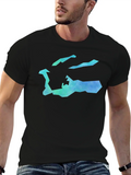 Abstract Watercolor Graphic Tee - Mens Black T-Shirt product image 1