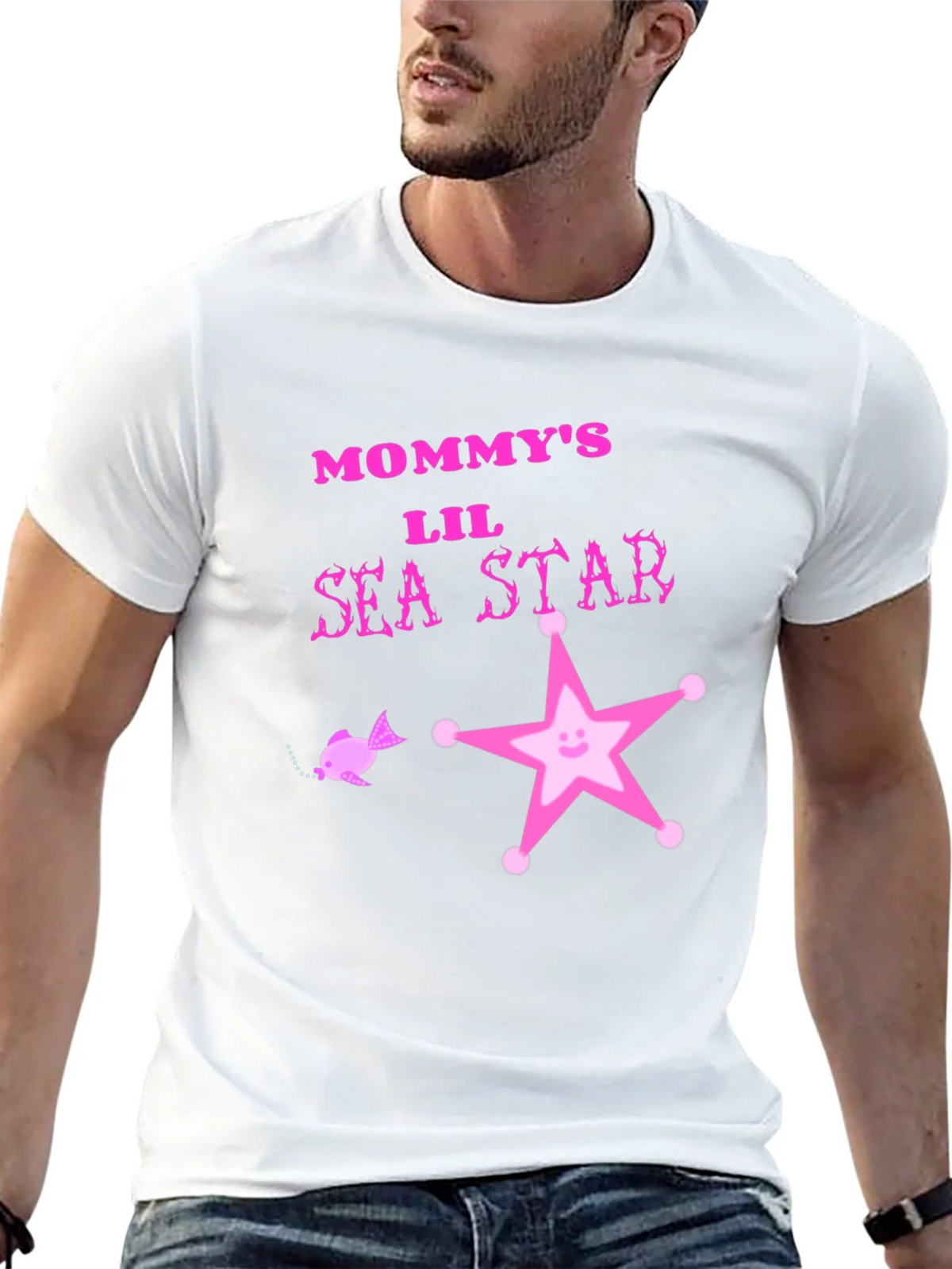 Mommys Lil Sea Star Black T-Shirt product image 12