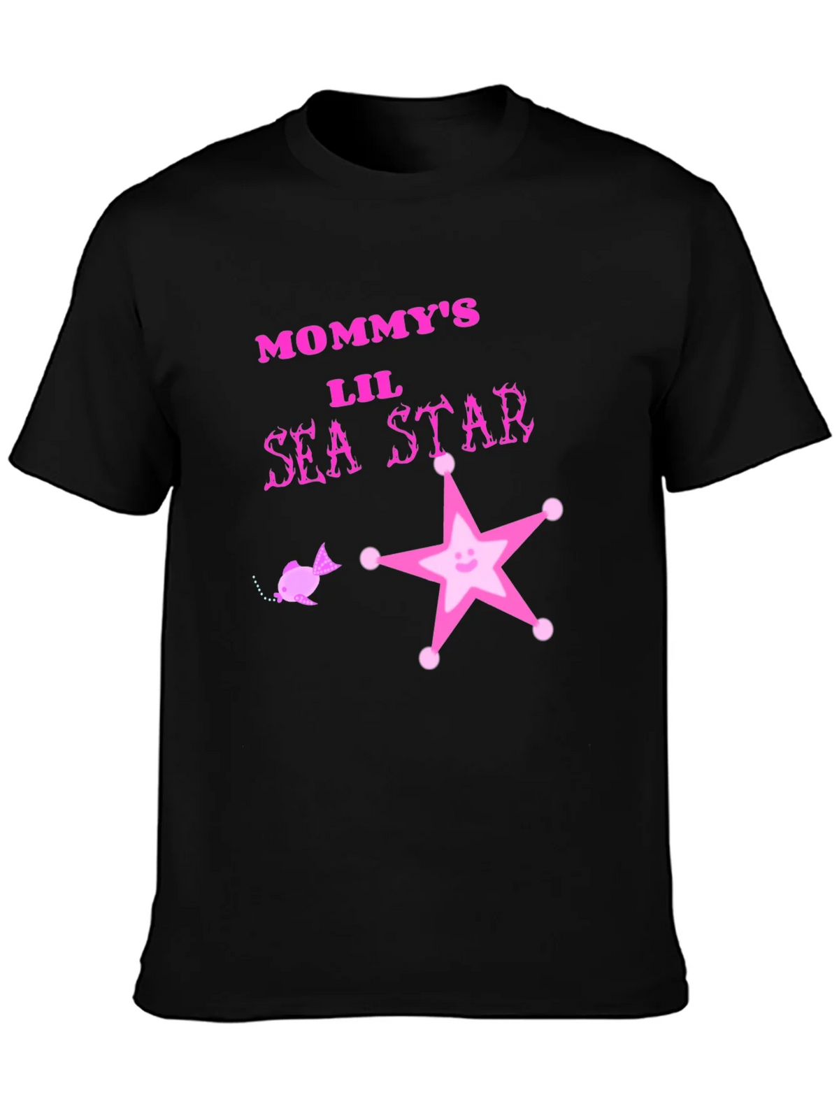 Mommys Lil Sea Star Black T-Shirt product image 3