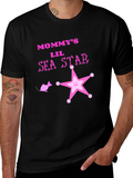 Mommys Lil Sea Star Black T-Shirt product image 1