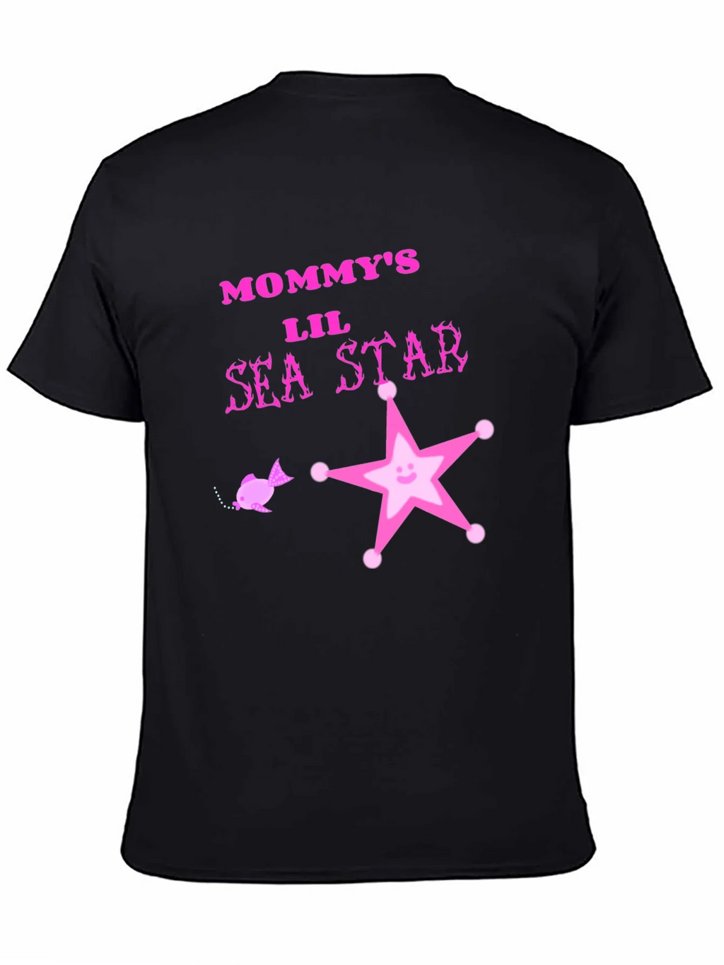 Mommys Lil Sea Star Black T-Shirt product image 4