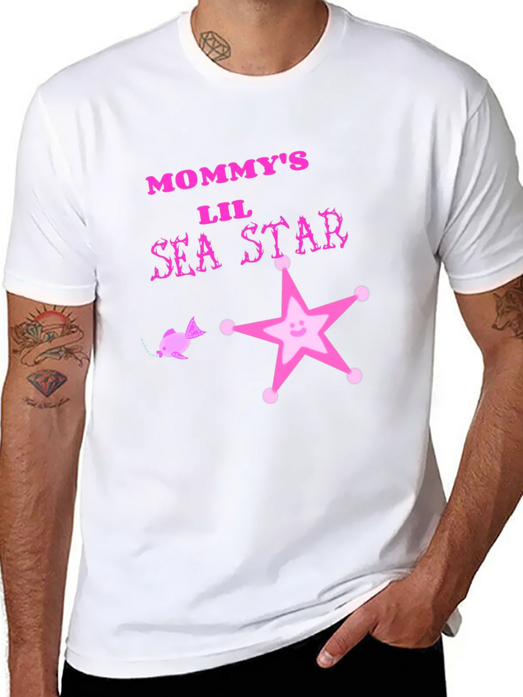 Mommys Lil Sea Star Black T-Shirt product image 7