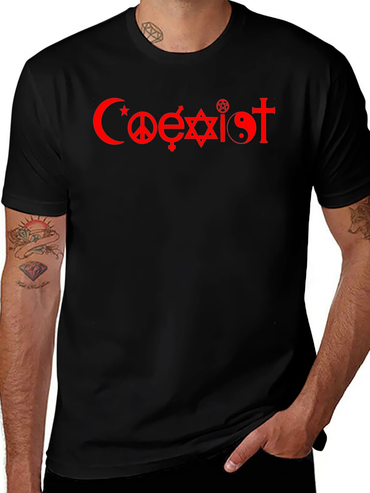 Coexist Graphic T-Shirt - Black product image 1