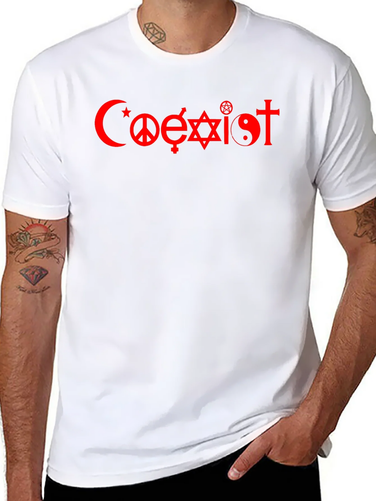 Coexist Graphic T-Shirt - Black product image 7