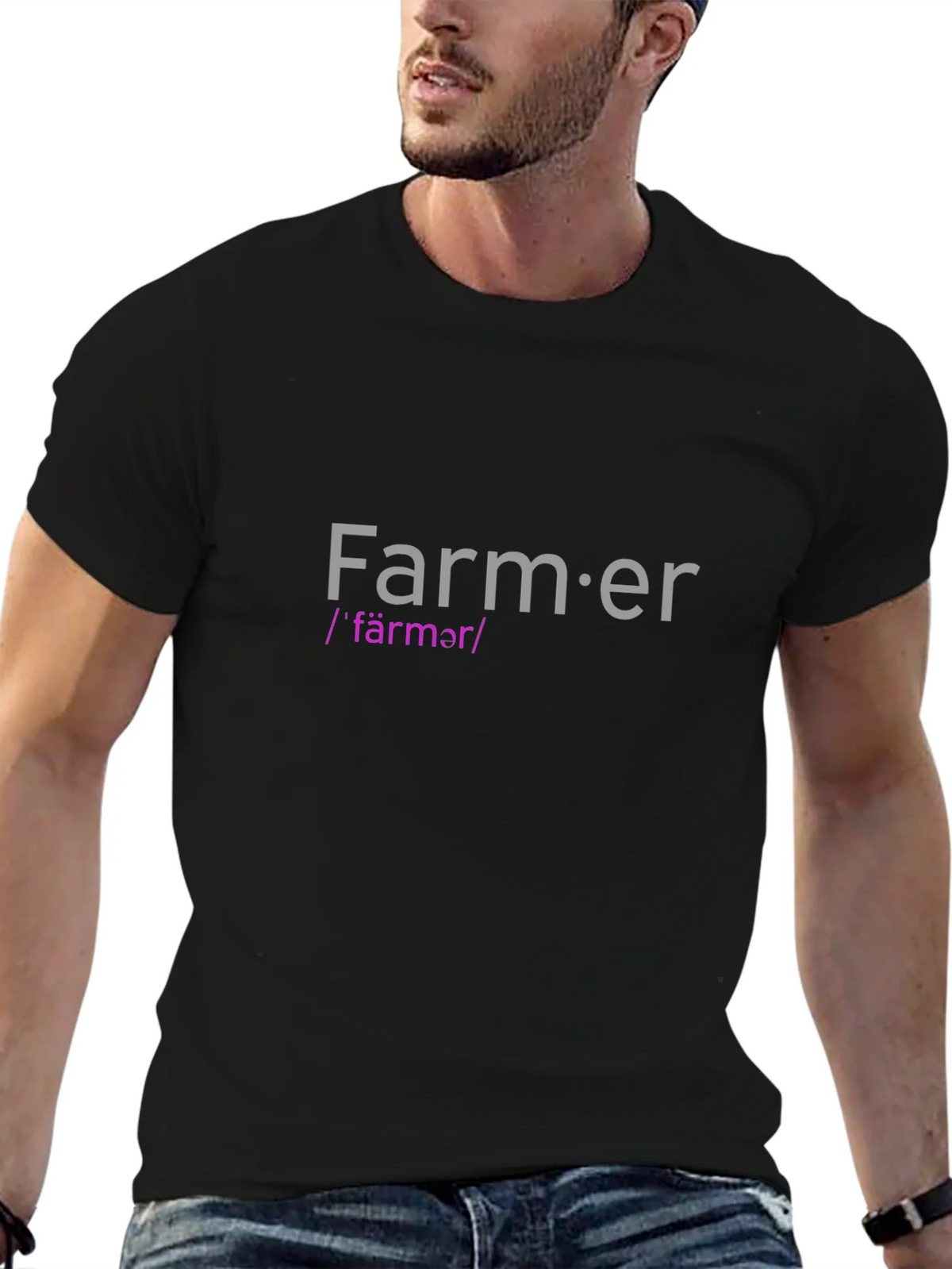 Farmer Definition Graphic Tee - Soft Cotton Crew Neck Shirt product image 6