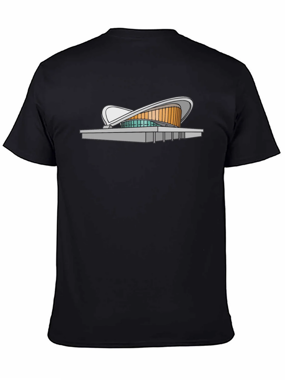 Modern Architecture Tee - Black Cotton Blend product image 4