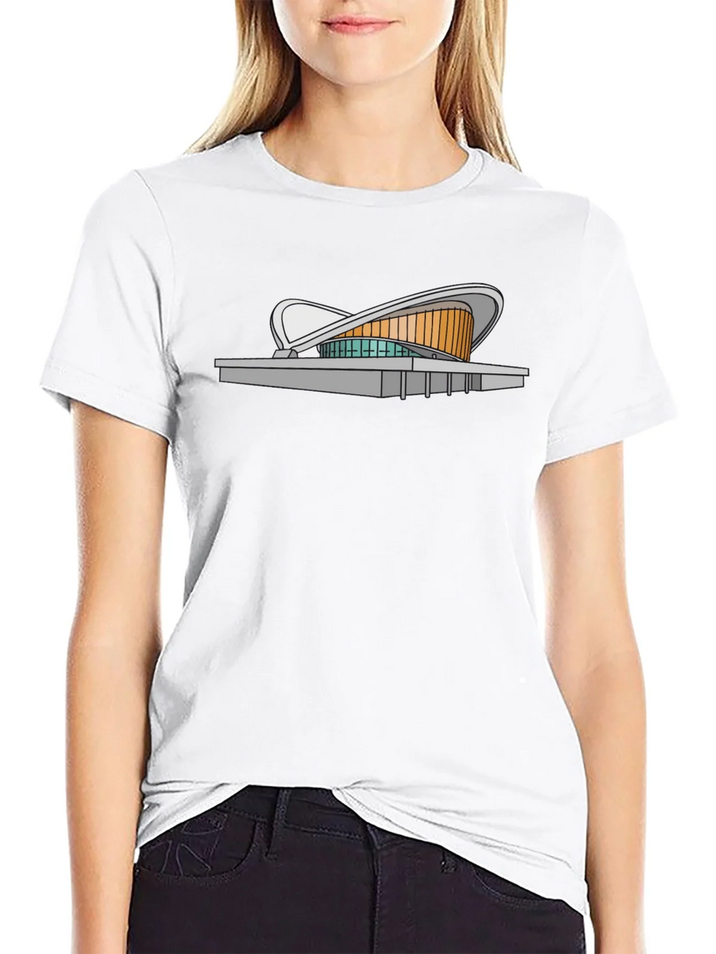 Modern Architecture Tee - Black Cotton Blend product image 8