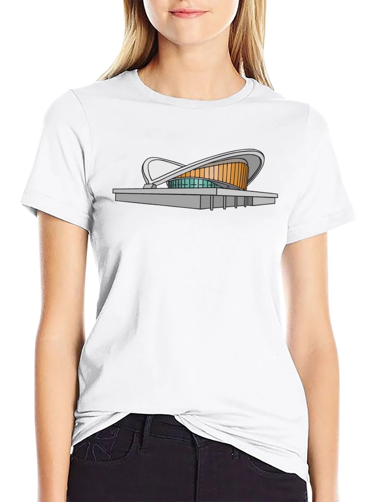 Modern Architecture Tee - Black Cotton Blend product image 8