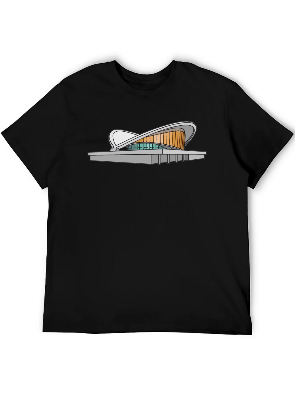 Modern Architecture Tee - Black Cotton Blend product image 5