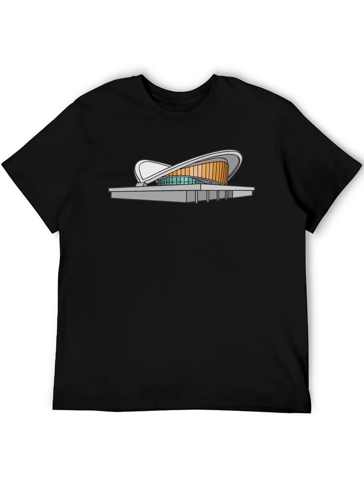 Modern Architecture Tee - Black Cotton Blend product image 5