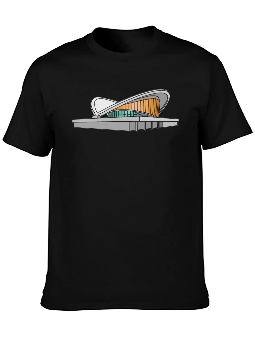 Modern Architecture Tee - Black Cotton Blend product image 3