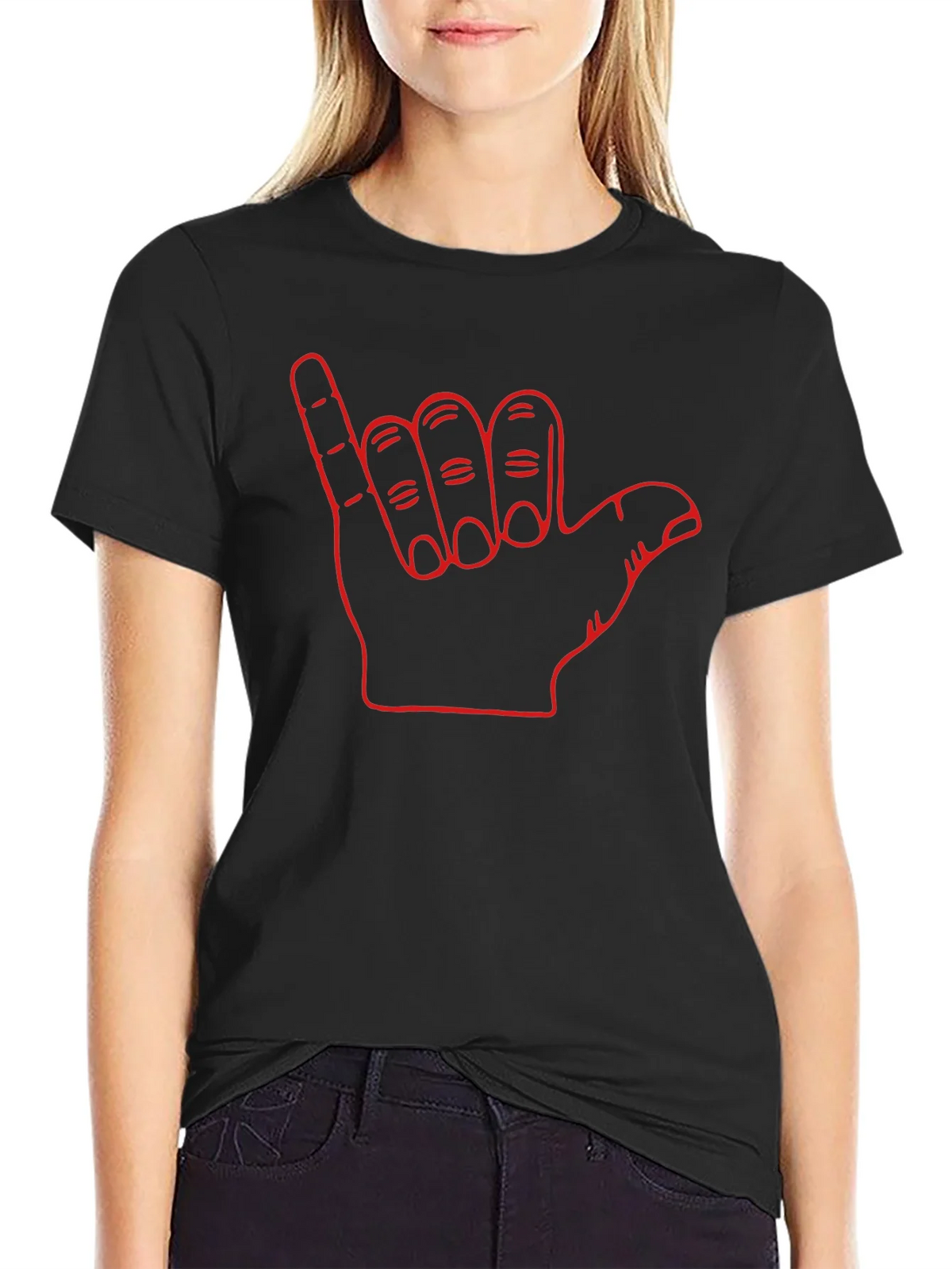 Hang Loose Shaka Sign Graphic Tee product image 2