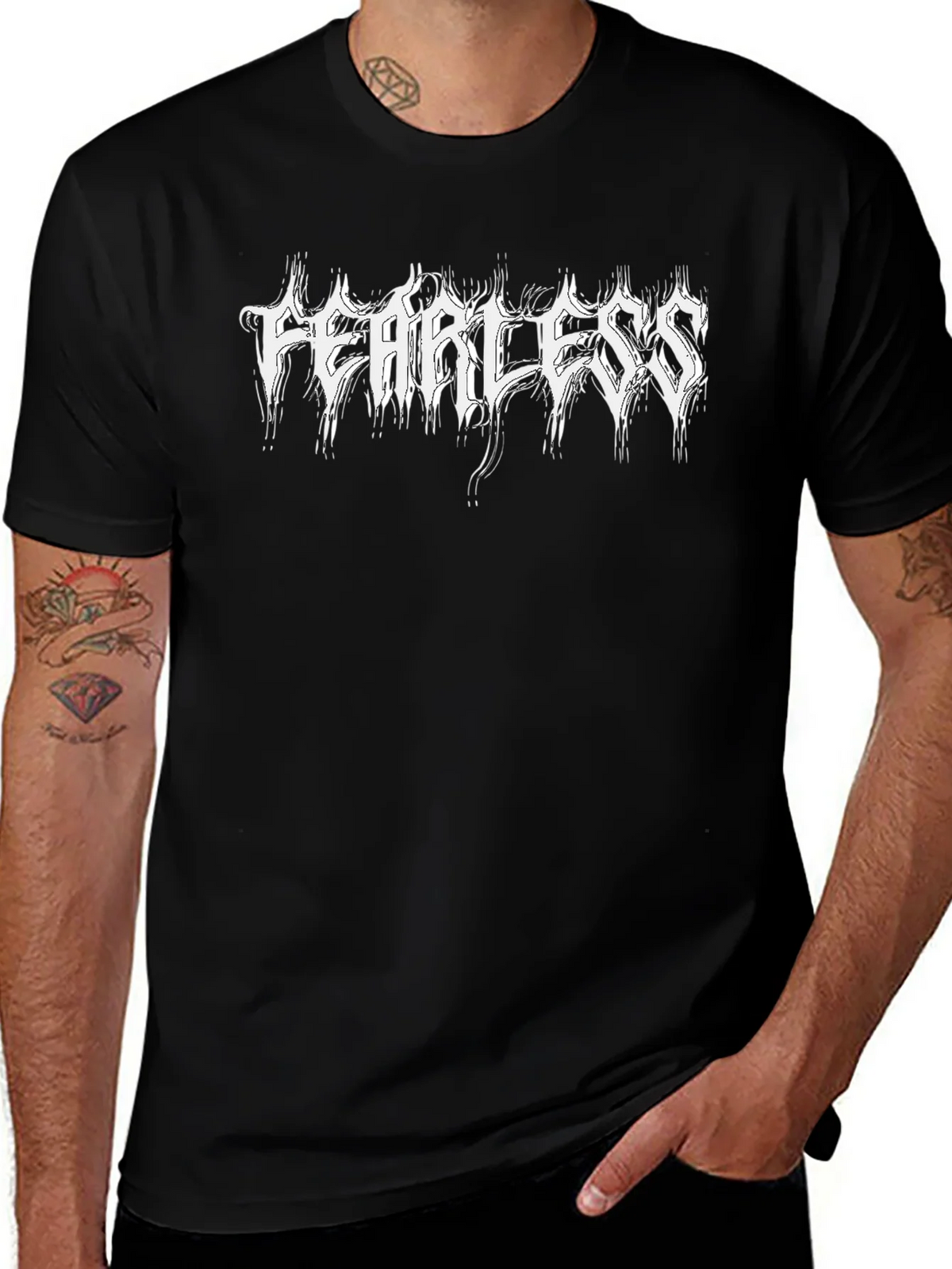 Fearless Graphic Tee - Black Metal Style product image 1