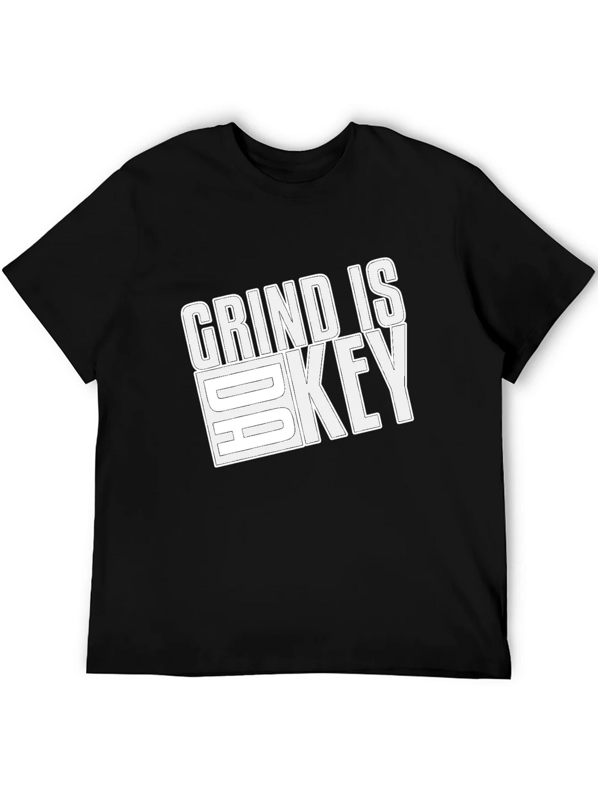 Grind is Key Black Graphic T-Shirt product image 5