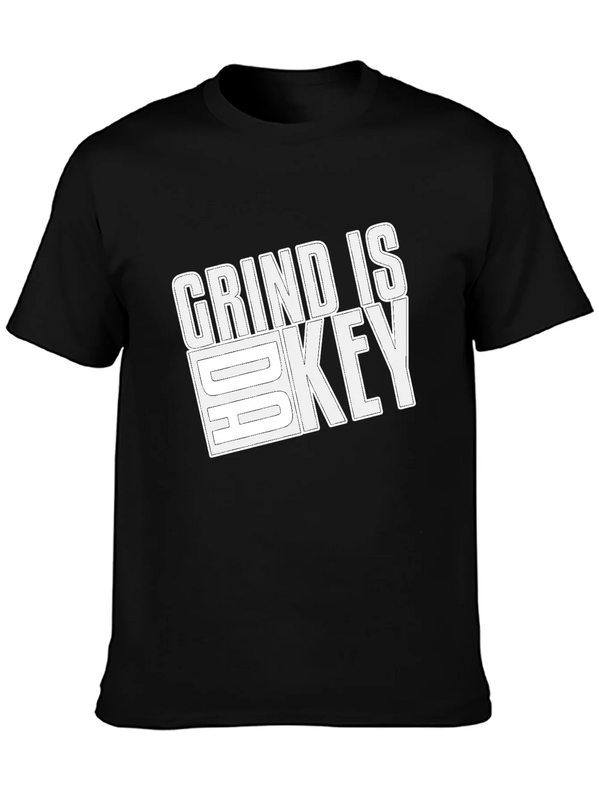 Grind is Key Black Graphic T-Shirt product image 3