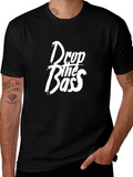 Drop the Bass Graphic Tee - Black Cotton T-Shirt product image 1