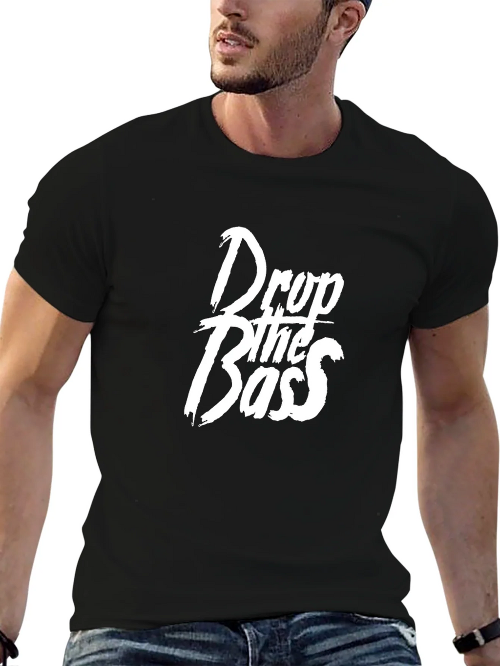 Drop the Bass Graphic Tee - Black Cotton T-Shirt product image 6