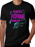 Daddys Fishing Princess Black T-Shirt product image 1