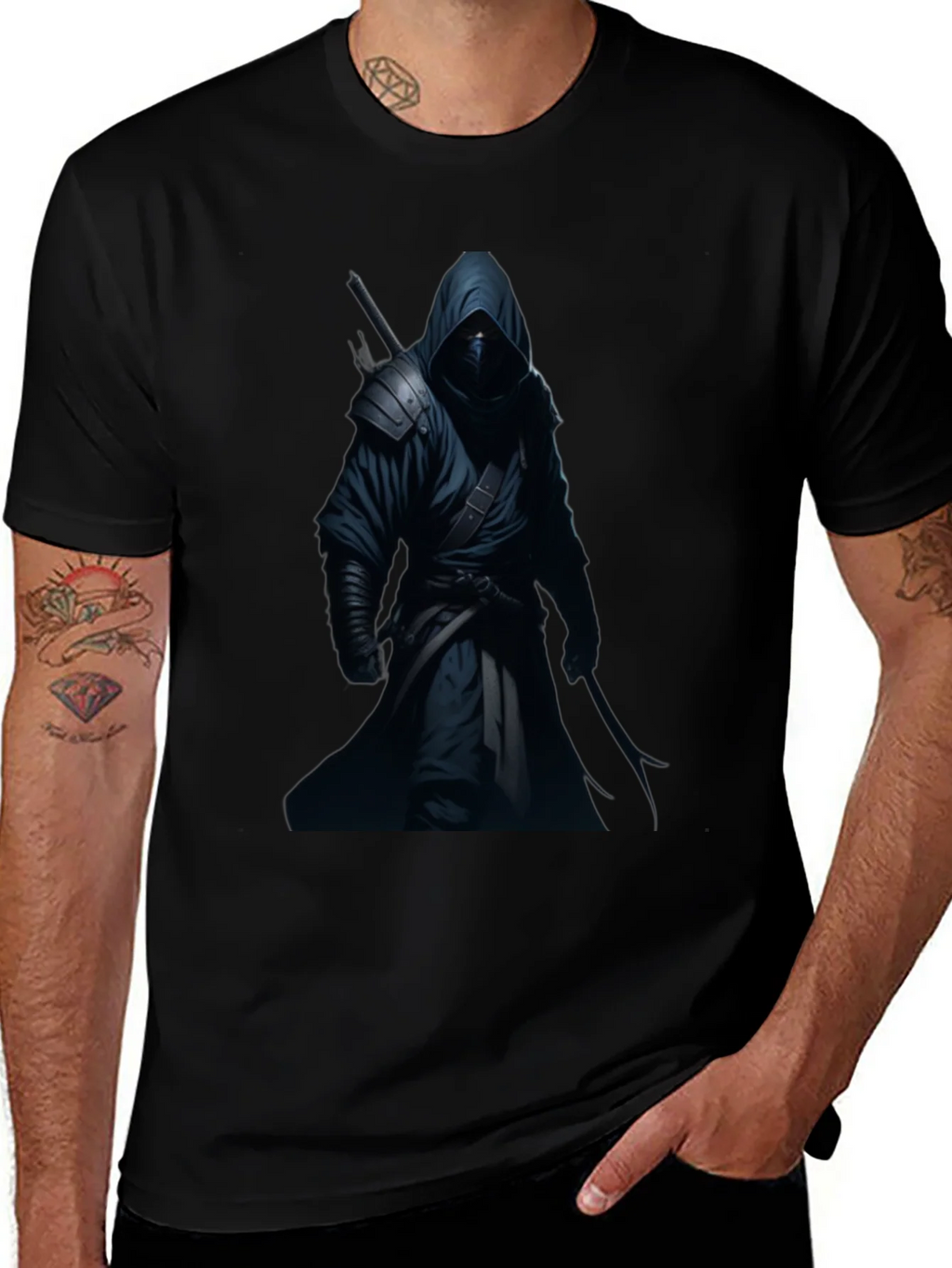 Ninja Warrior Black Graphic T-Shirt product image 1