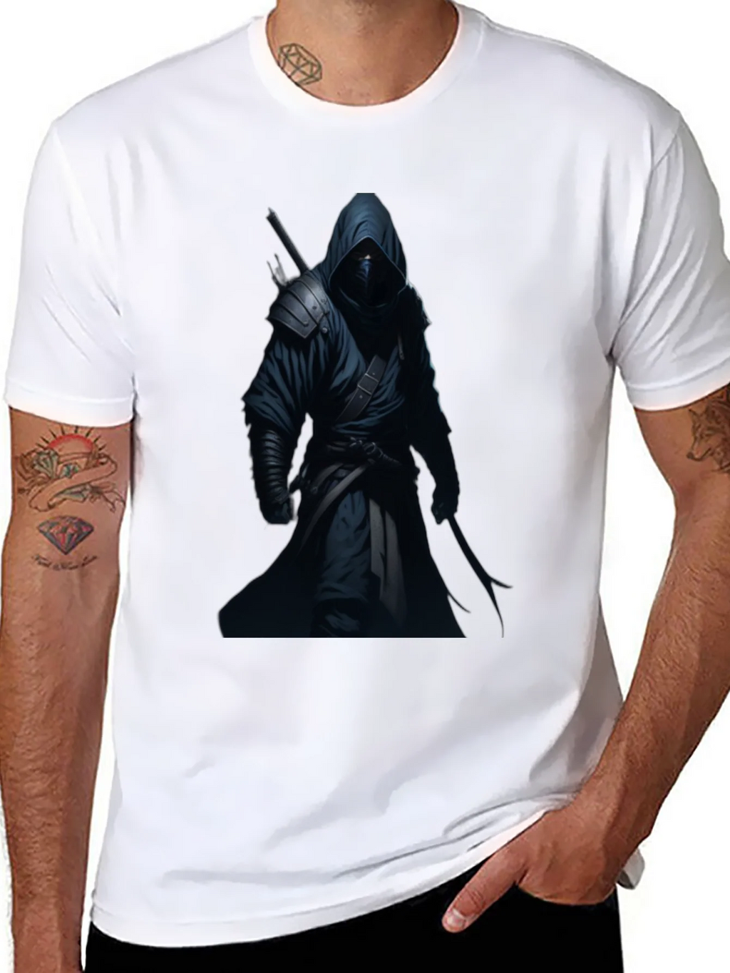 Ninja Warrior Black Graphic T-Shirt product image 7