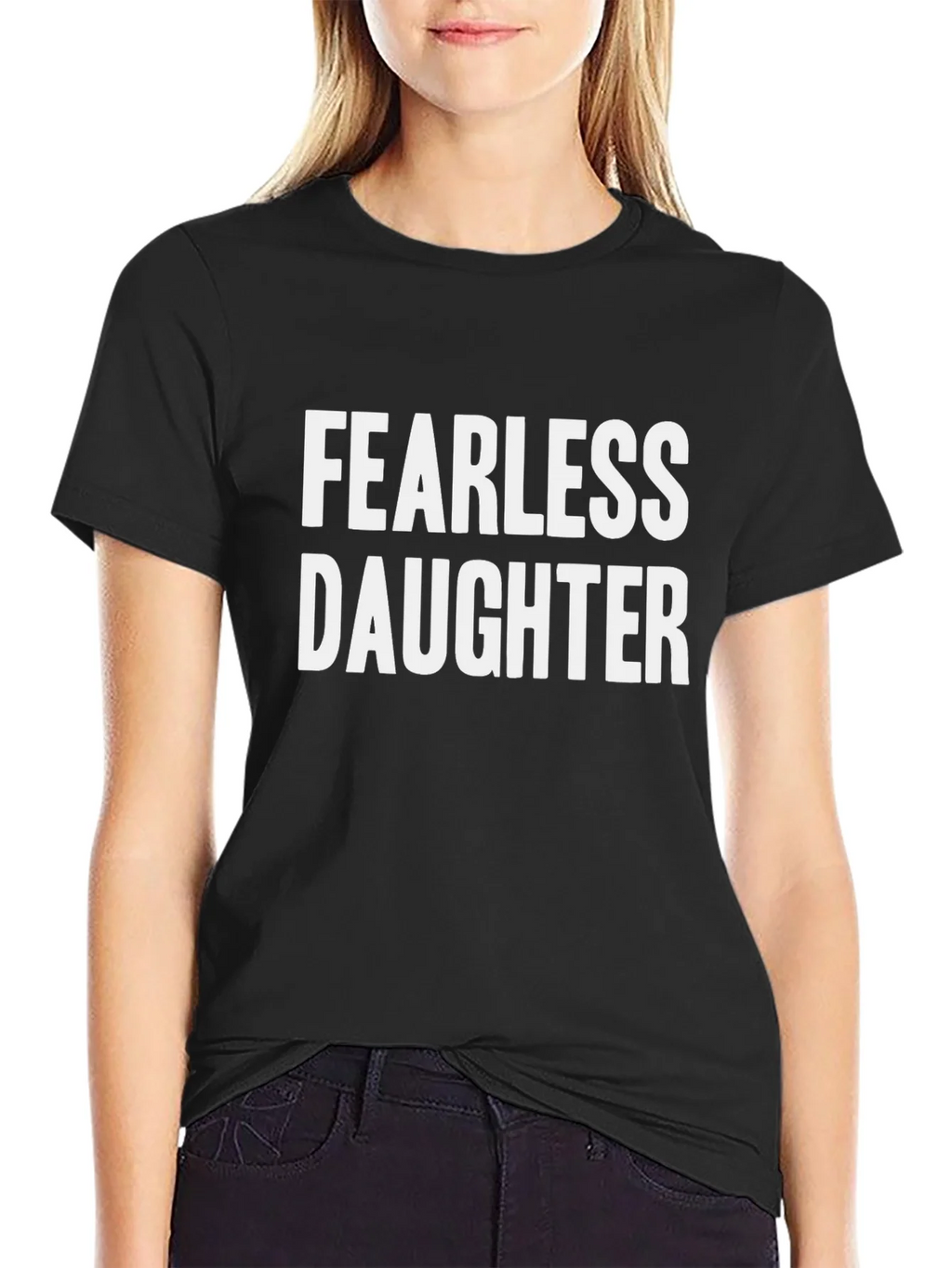 Fearless Daughter Graphic Tee - Black Cotton product image 2