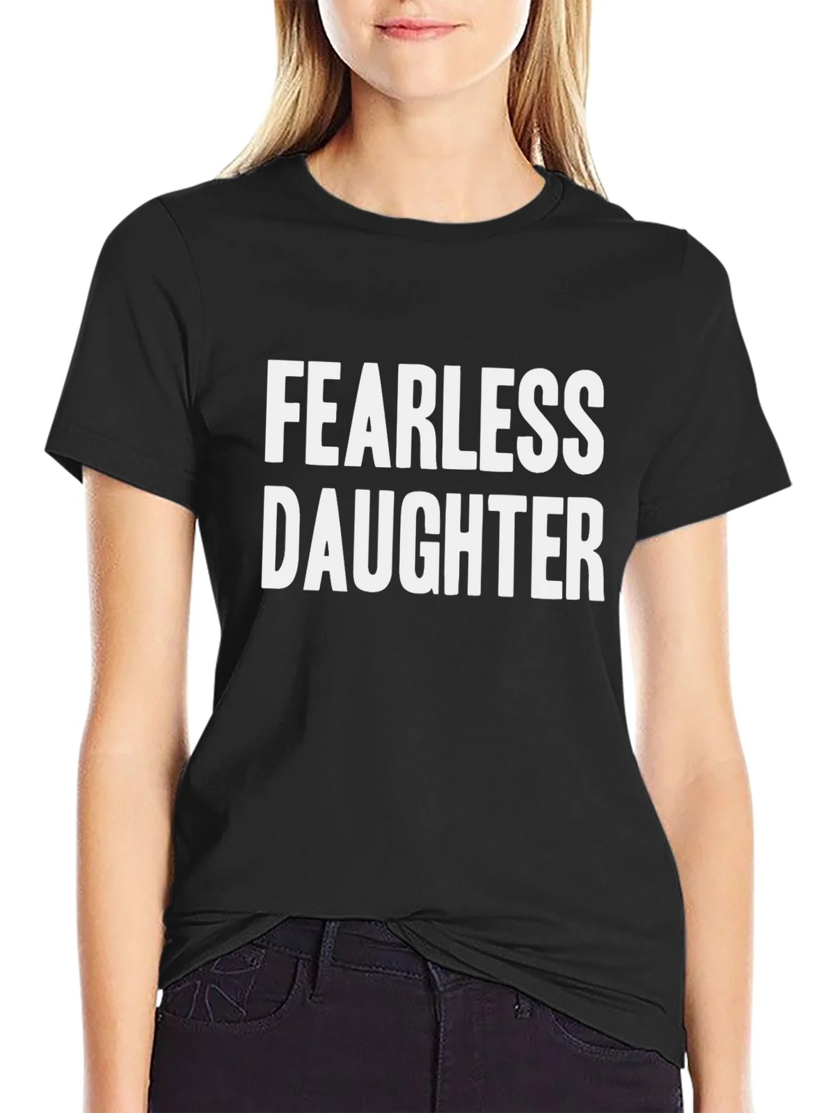 Fearless Daughter Graphic Tee - Black Cotton product image 2