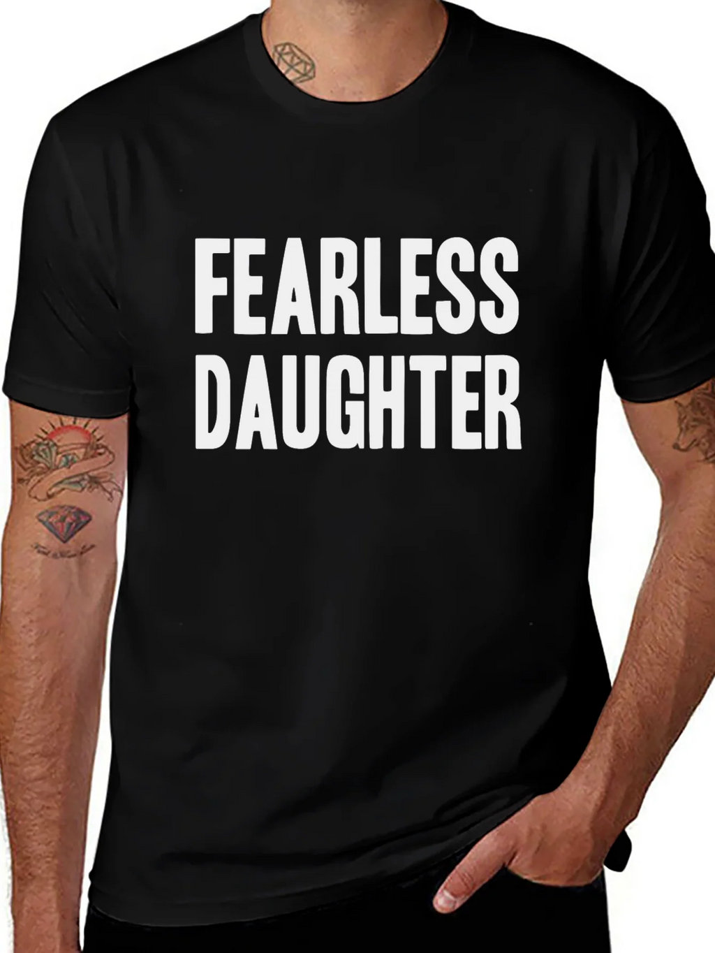 Fearless Daughter Graphic Tee - Black Cotton product image 1