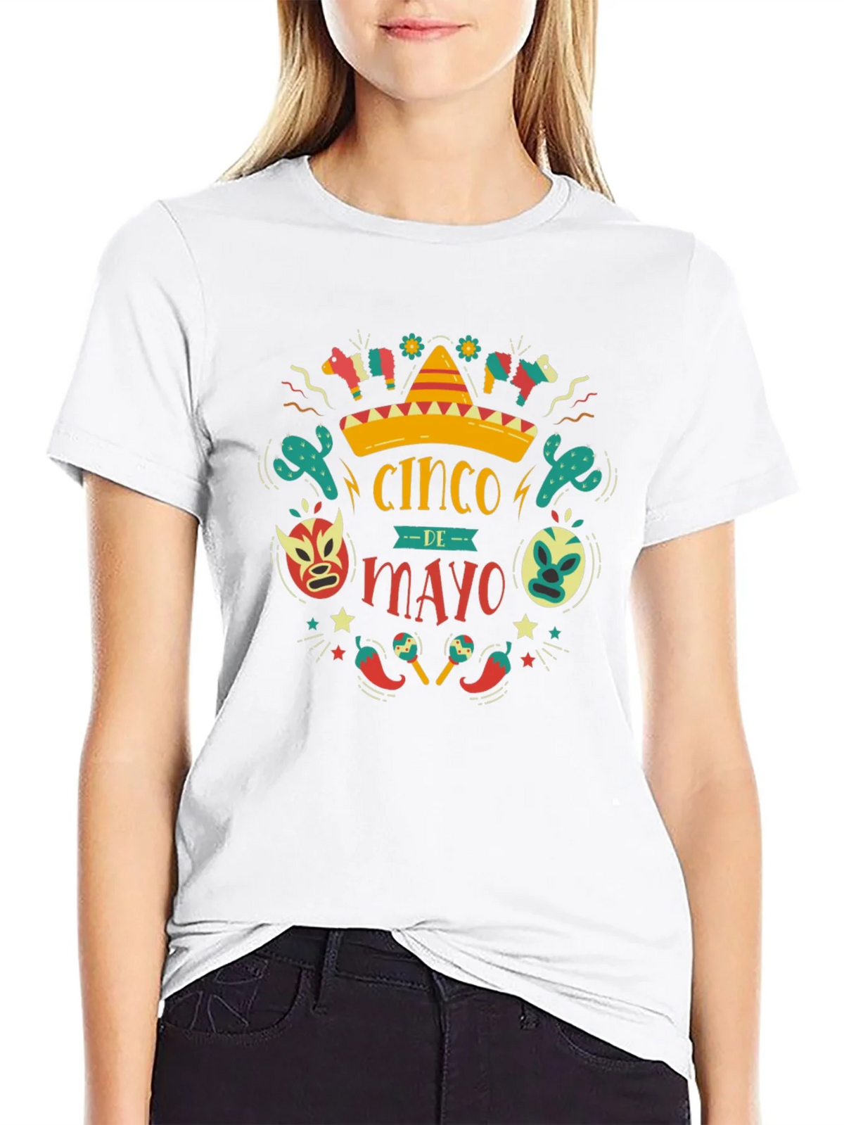 Cinco de Mayo T-Shirt - Black Cotton Graphic Tee product image 8