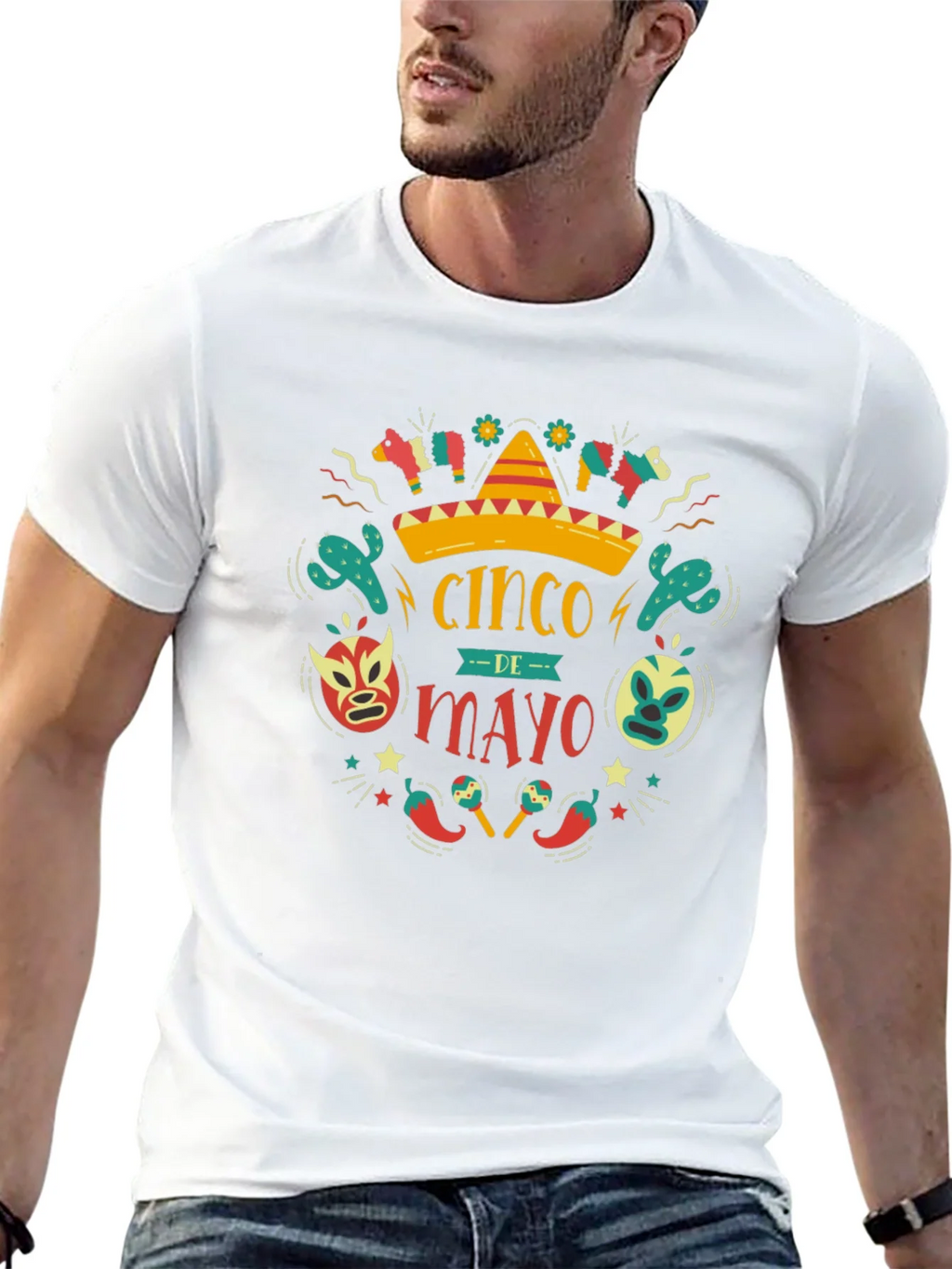 Cinco de Mayo T-Shirt - Black Cotton Graphic Tee product image 12
