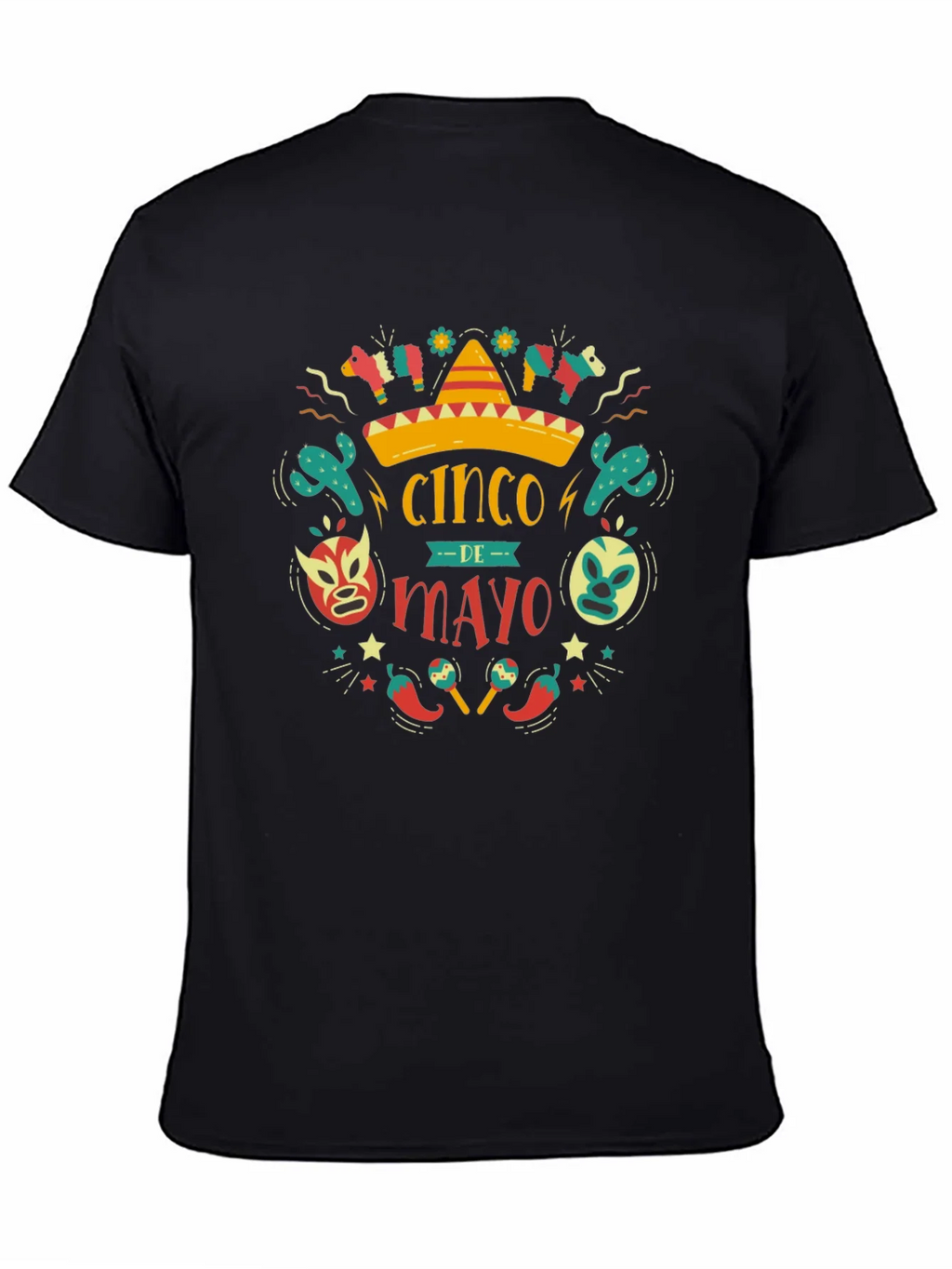 Cinco de Mayo T-Shirt - Black Cotton Graphic Tee product image 4