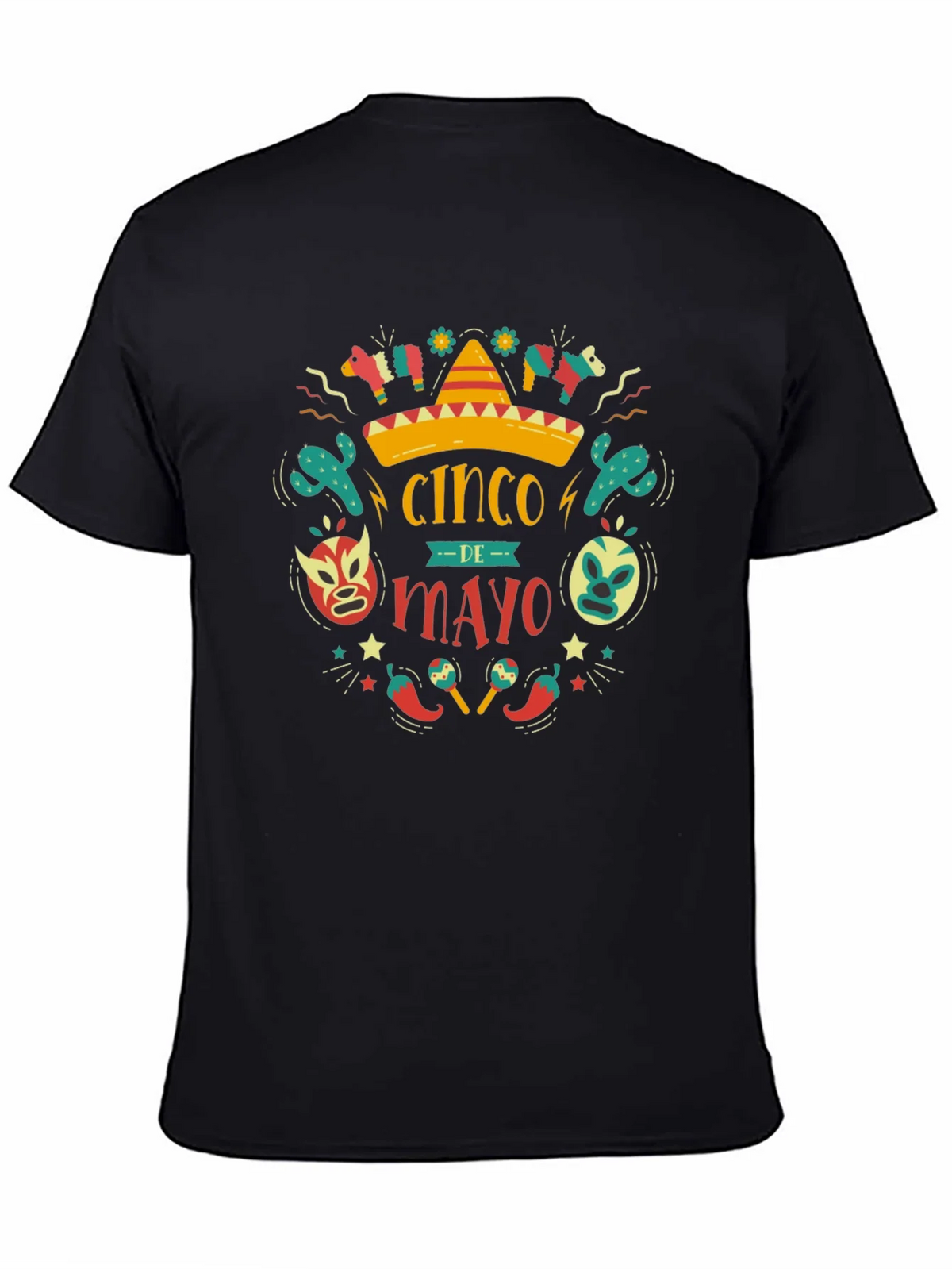 Cinco de Mayo T-Shirt - Black Cotton Graphic Tee product image 4