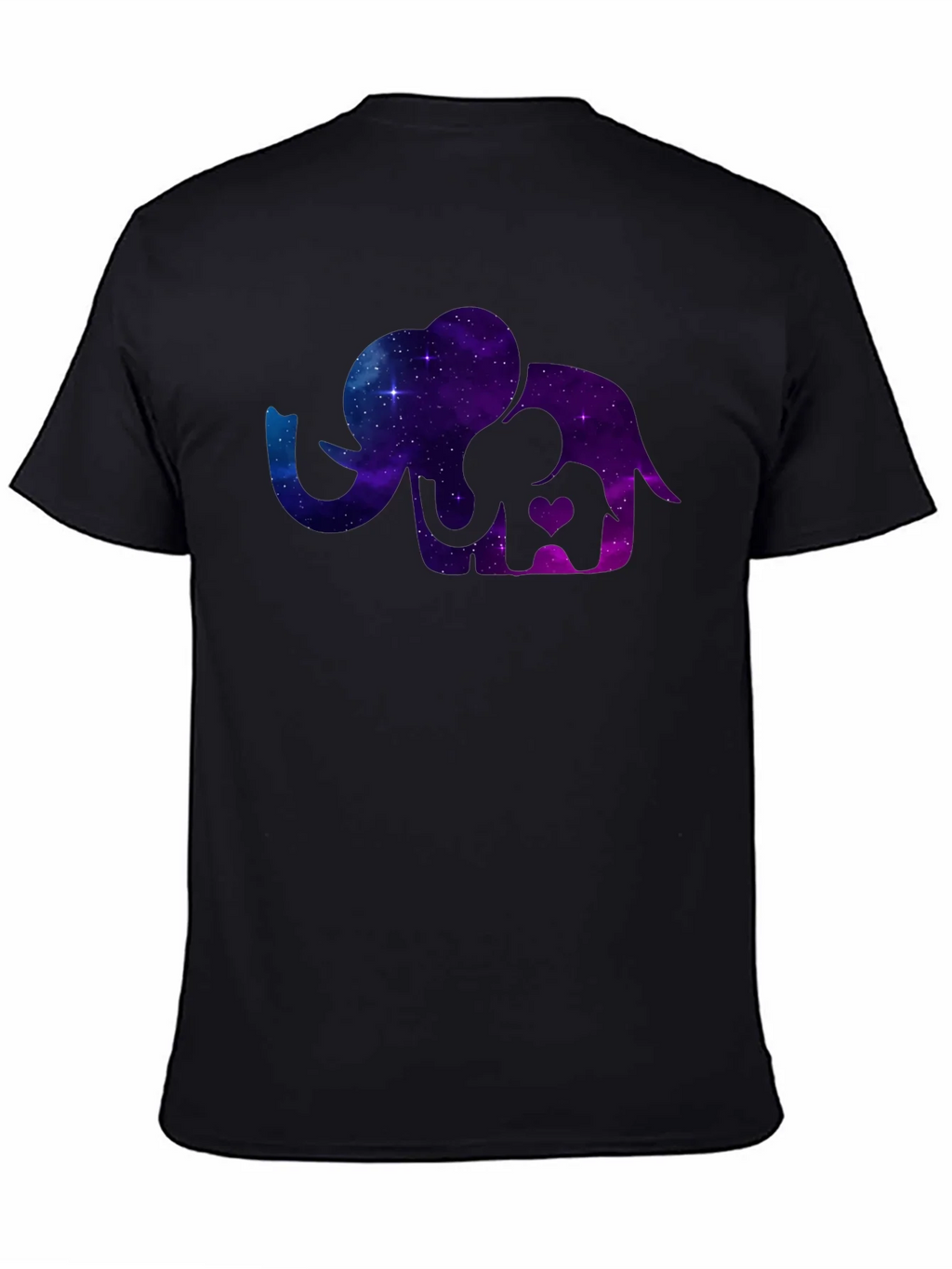 Elephant Galaxy T-Shirt - Cosmic Mother & Baby Tee product image 3