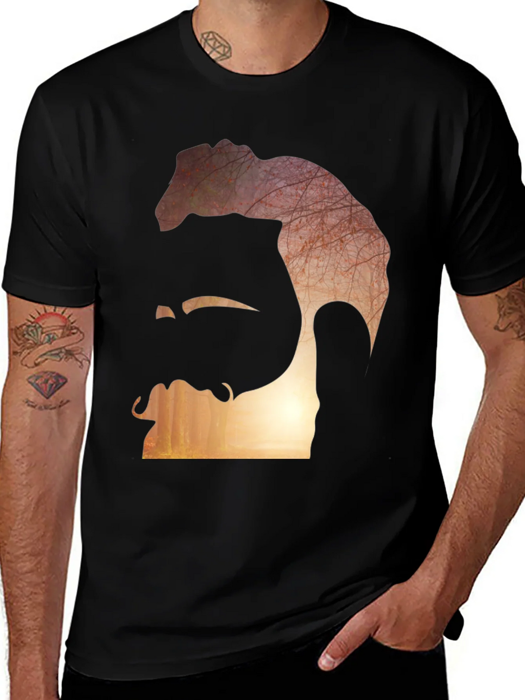 Abstract Silhouette Graphic Tee product image 1