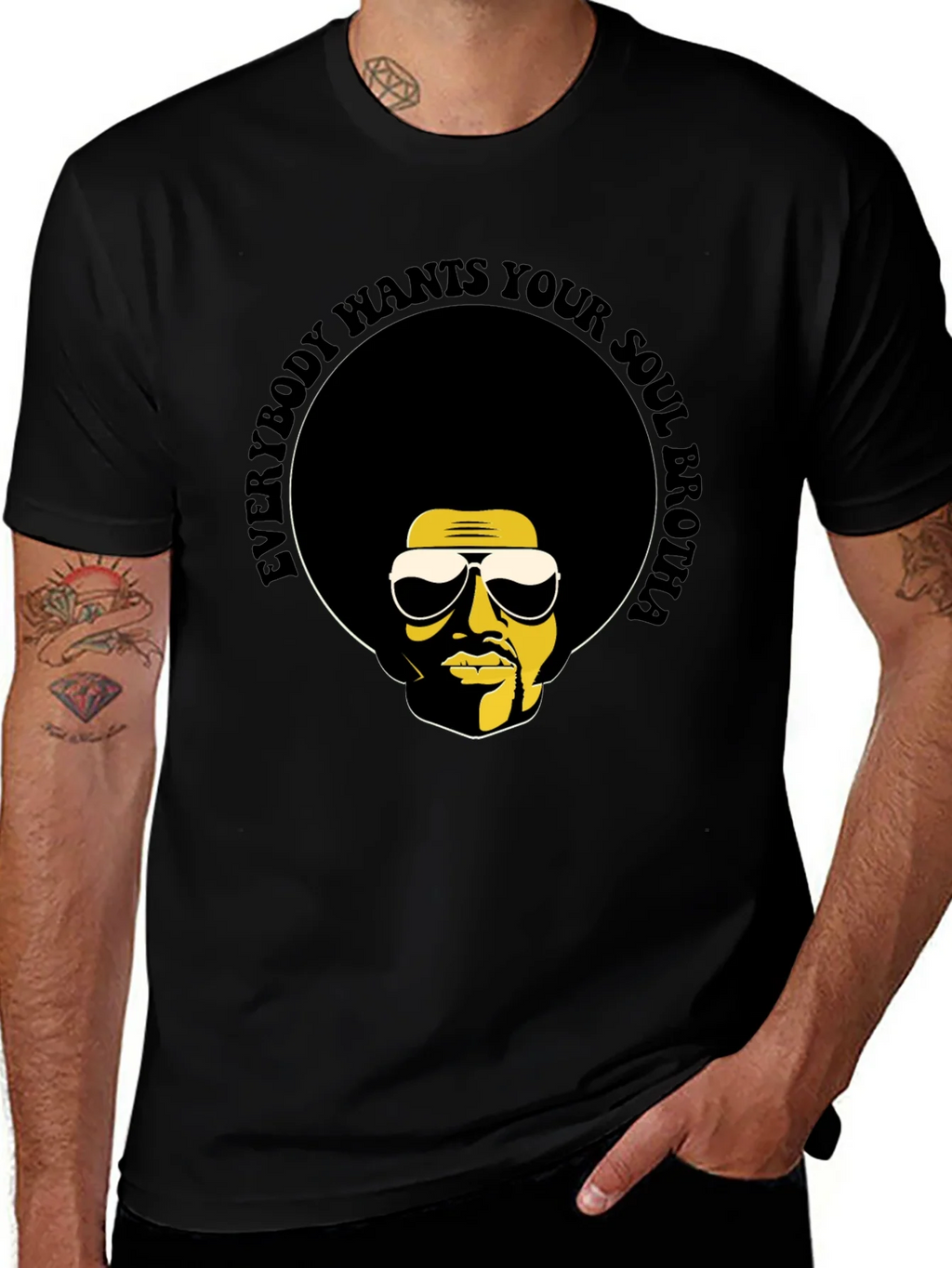 Soul Brotha T-Shirt - Retro Afro Graphic Tee product image 1