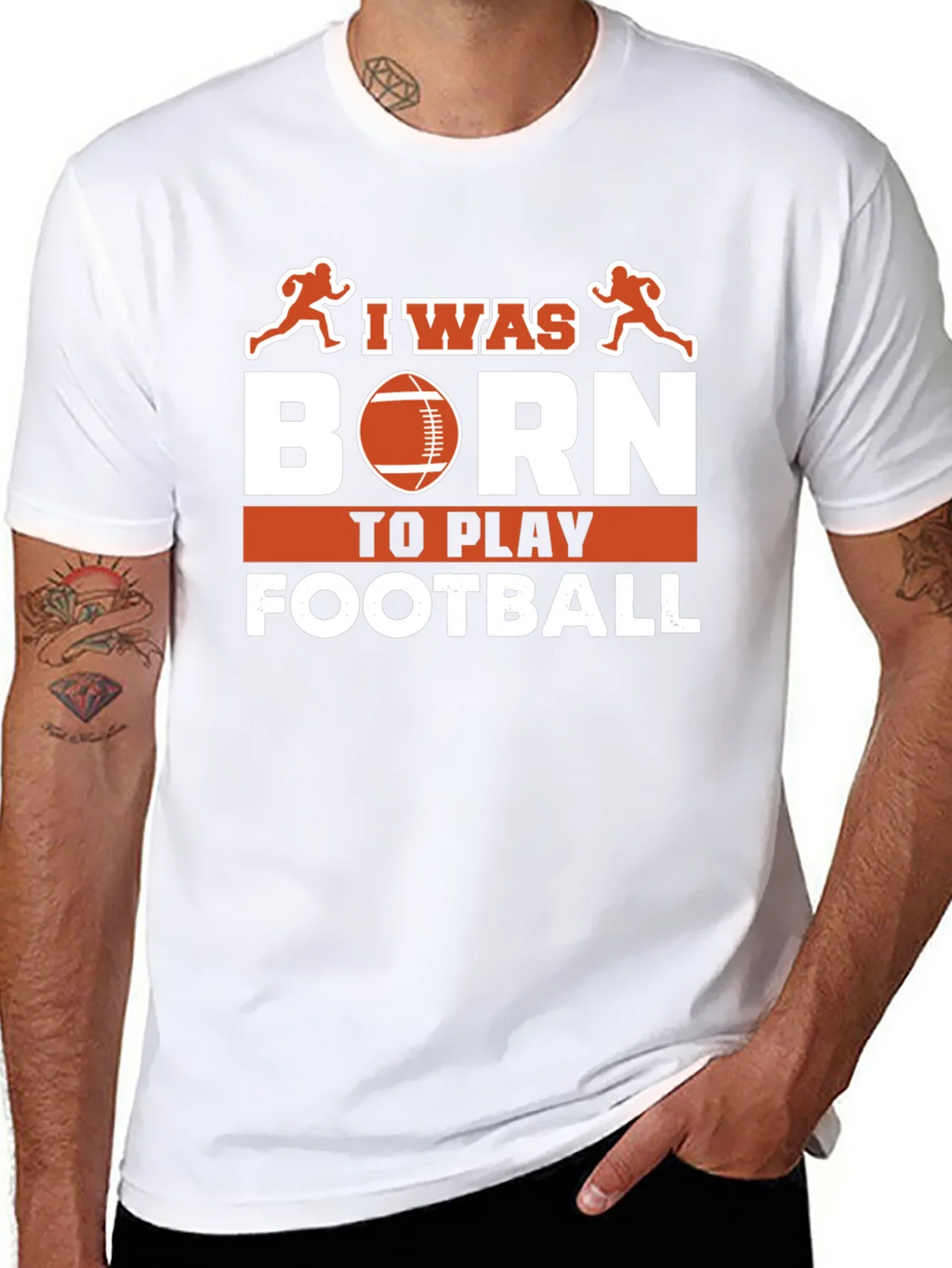 I Was Born To Play Football T-Shirt product image 7