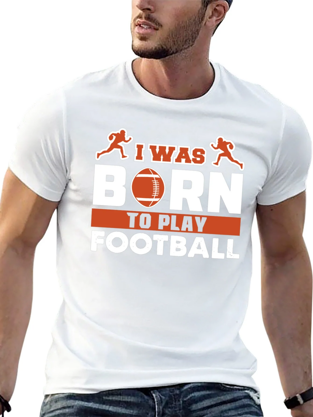 I Was Born To Play Football T-Shirt product image 12