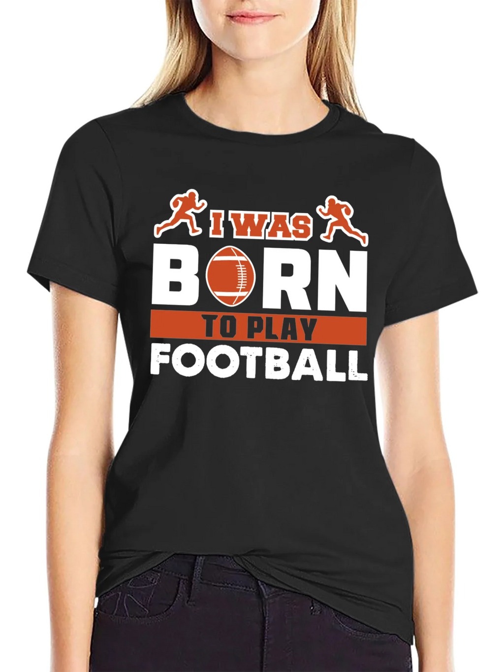 I Was Born To Play Football T-Shirt product image 2