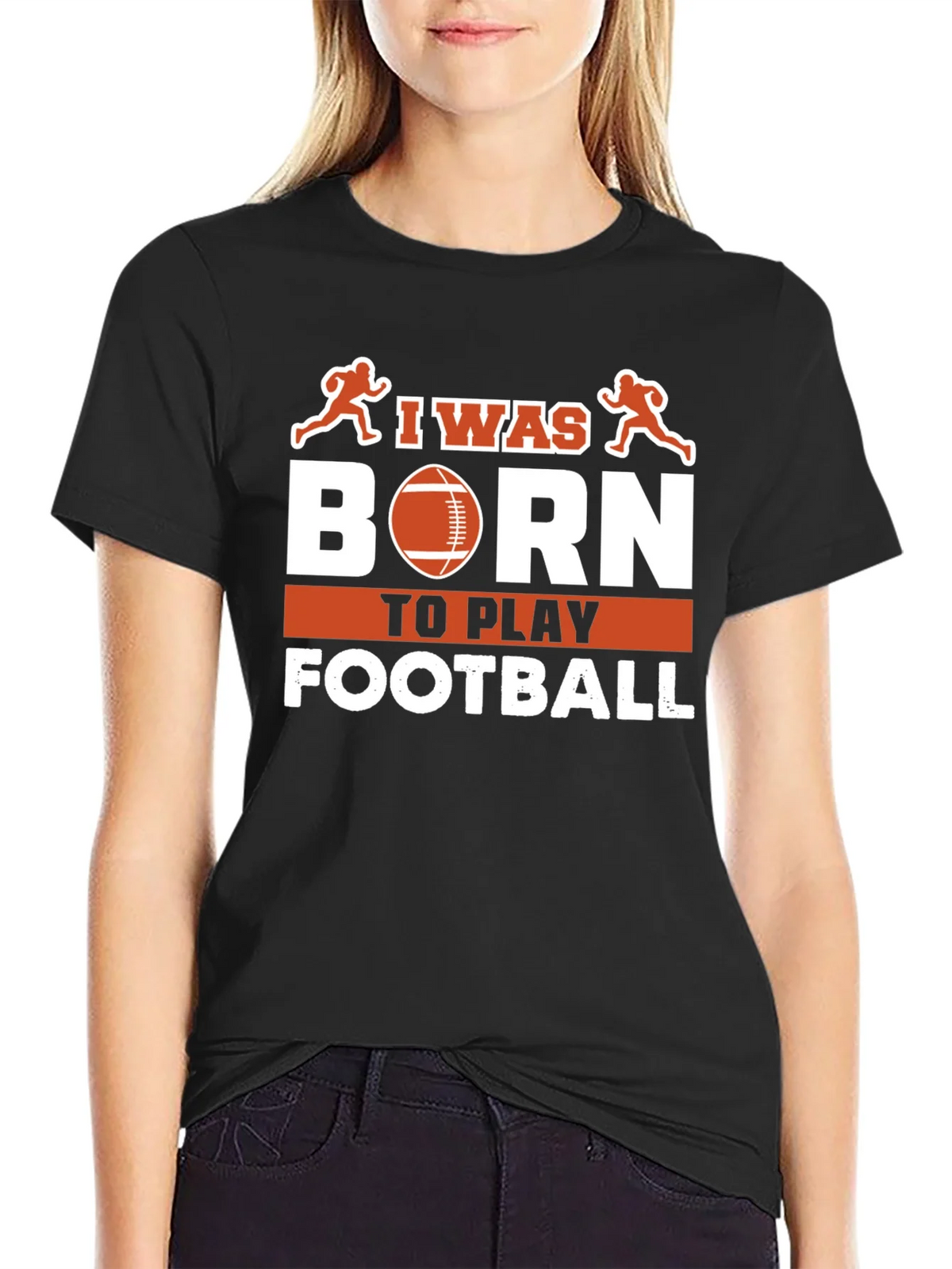 I Was Born To Play Football T-Shirt product image 2